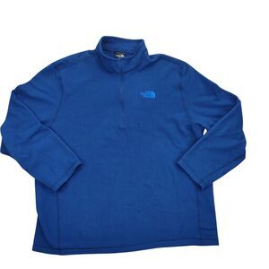 The North Face TKA 100 Glacier 1/4 Zip Fleece Pullover Sweater Mens XXL Blue